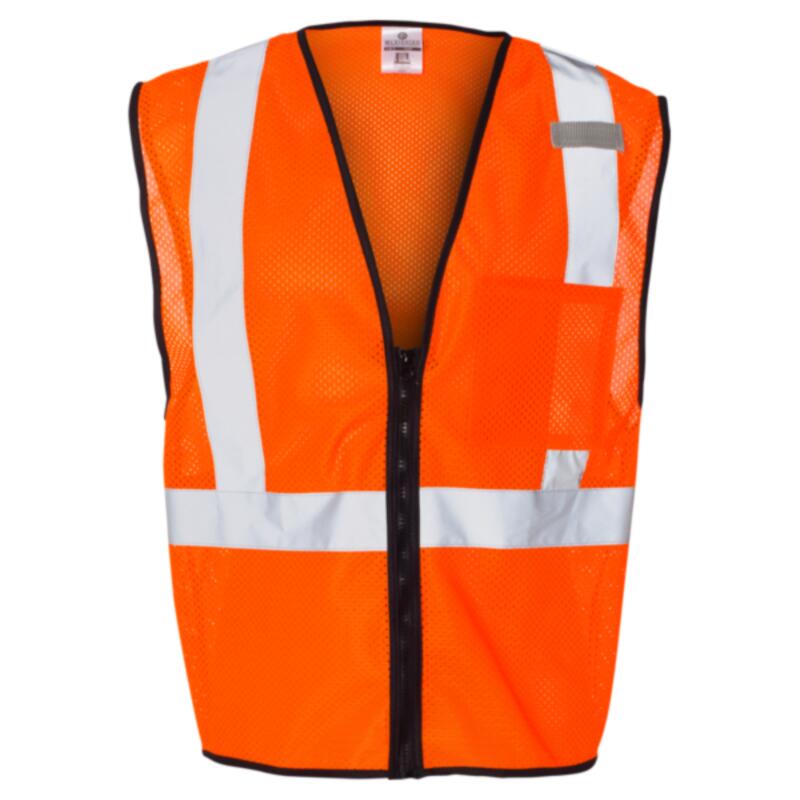Unisex Single Pocket Zipper Mesh Class 2 Vest Thumbnail