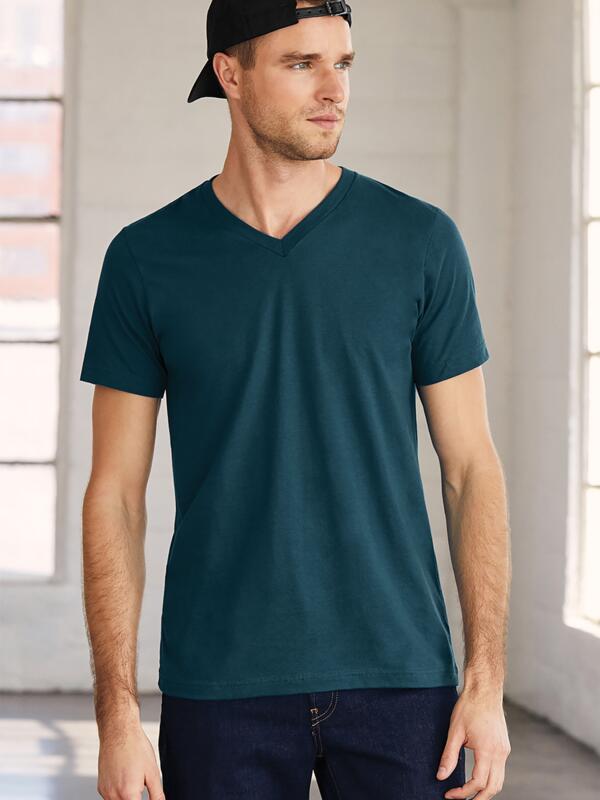 Unisex Jersey Short Sleeve V Neck Tee Thumbnail