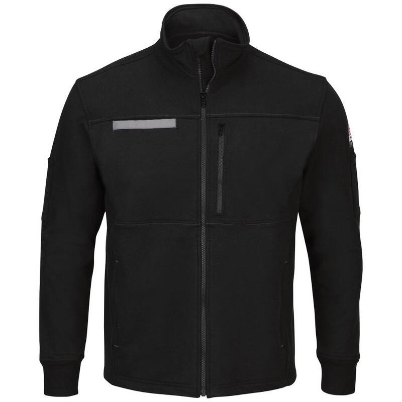 Men's Zip Front Fleece Jacket-Cotton /Spandex Blend Thumbnail