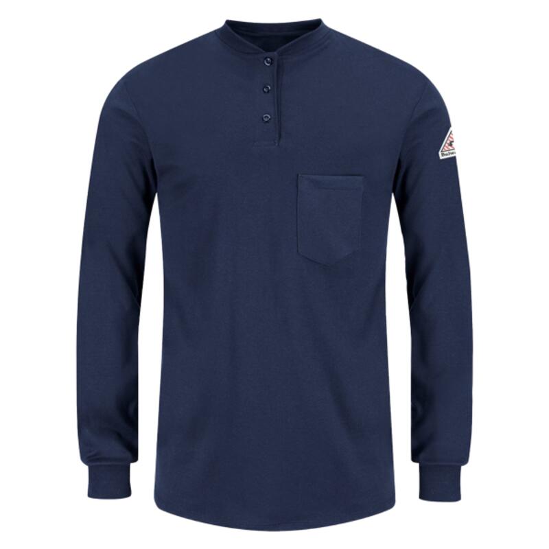 Women's Long Sleeve Tagless Henley Shirt Thumbnail