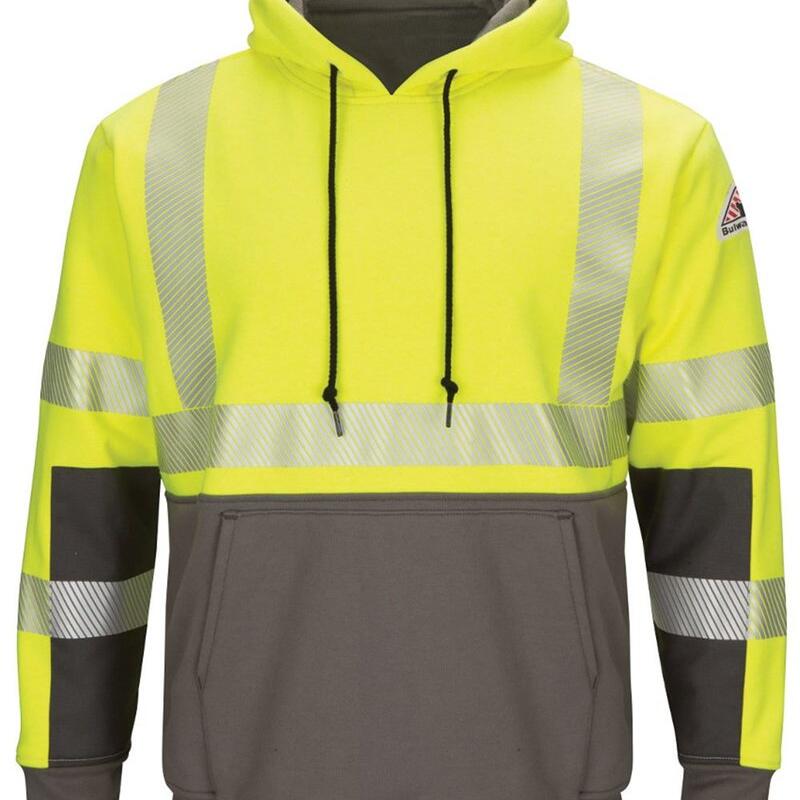 Men's Hi-Visibility Color-Blocked Hooded Sweatshirt Thumbnail