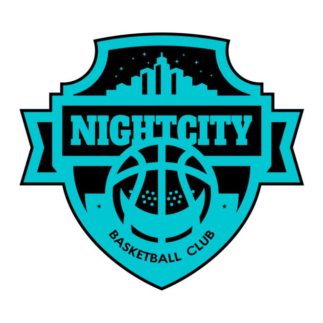 Night city Basketball club logo template Thumbnail