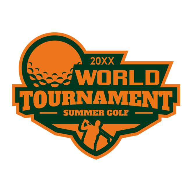 World Tournament Simmer Golf logo template Thumbnail