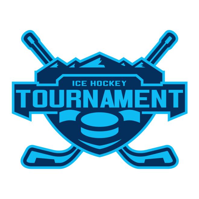 Tournament Ice Hockey logo template Thumbnail