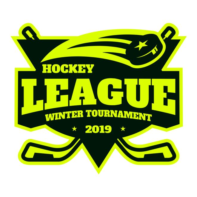 League Hockey Winter Tournament logo template Thumbnail
