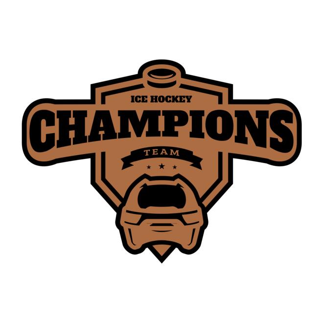 Champions Team Ice Hockey logo template Thumbnail