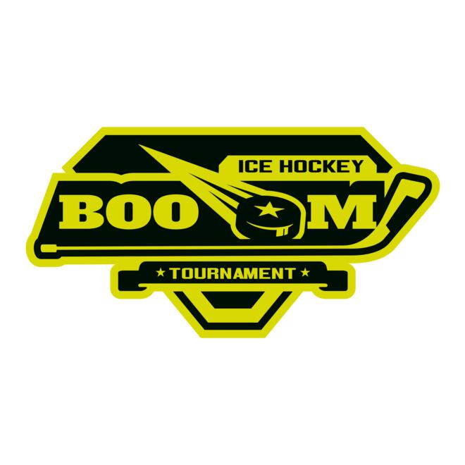 Boom Ice Hockey Tournament logo template Thumbnail