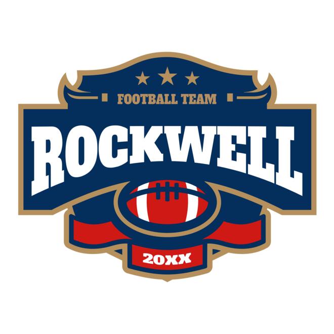 Rockwell Football team logo template Thumbnail