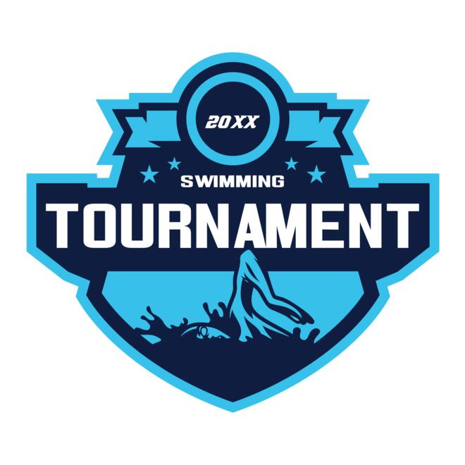 Swimming Tournament logo template Thumbnail