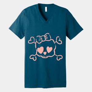 Unisex Jersey Short Sleeve V Neck Tee Thumbnail